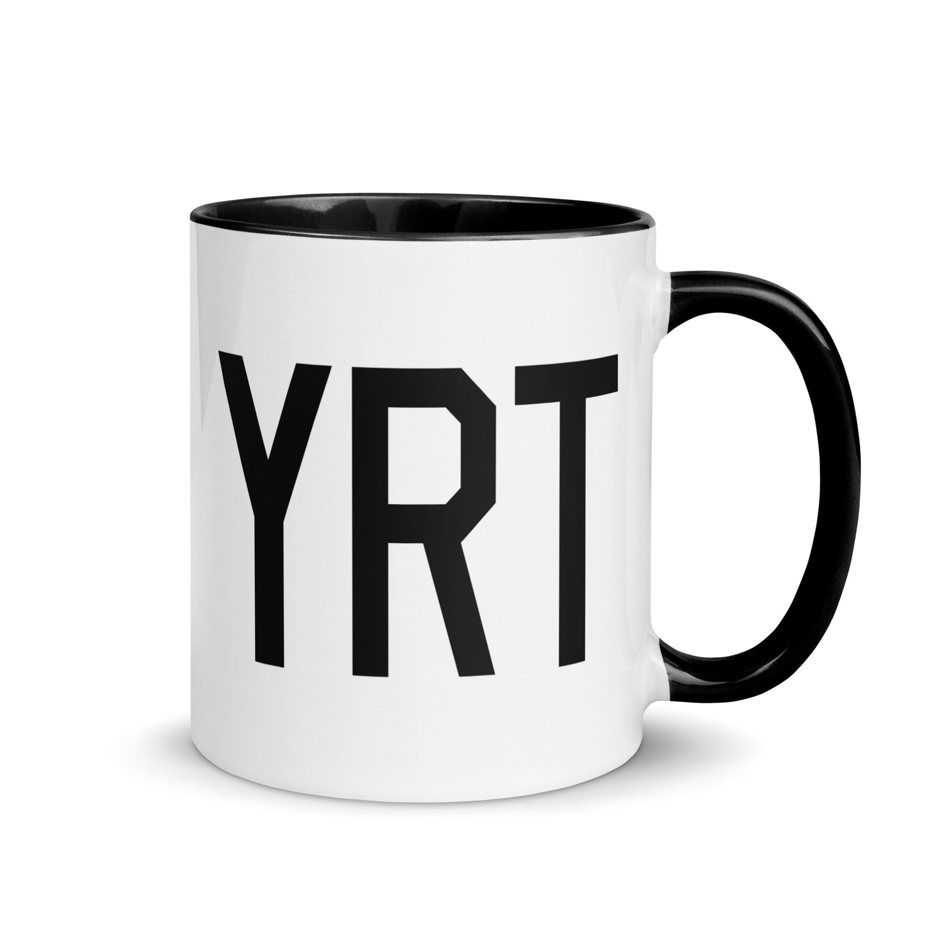 Airport Code Coffee Mug - Black • YRT Rankin Inlet • YHM Designs - Image 01