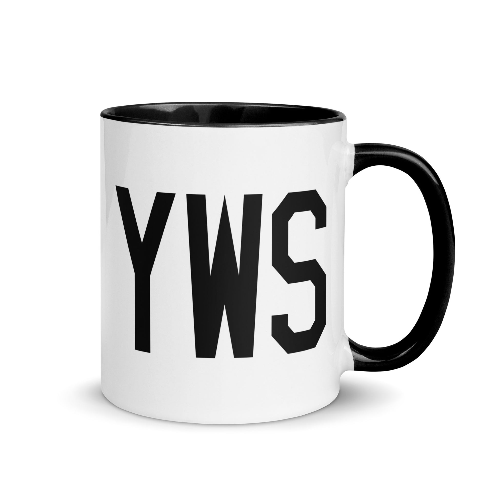 Airport Code Coffee Mug - Black • YWS Whistler • YHM Designs - Image 01