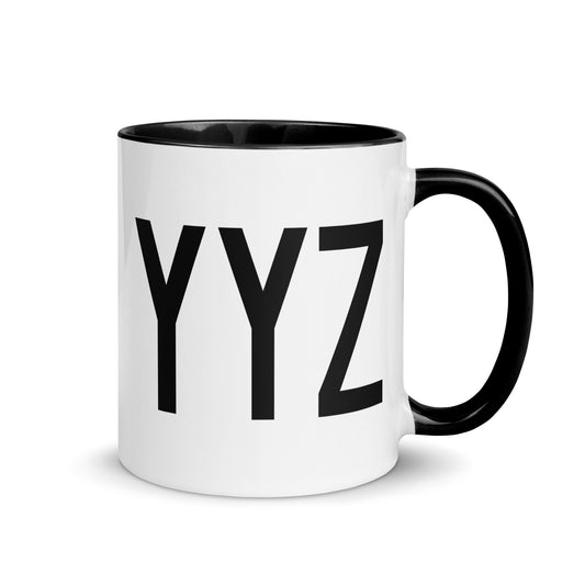 Aviation-Theme Coffee Mug - Black • YYZ Toronto • YHM Designs - Image 01