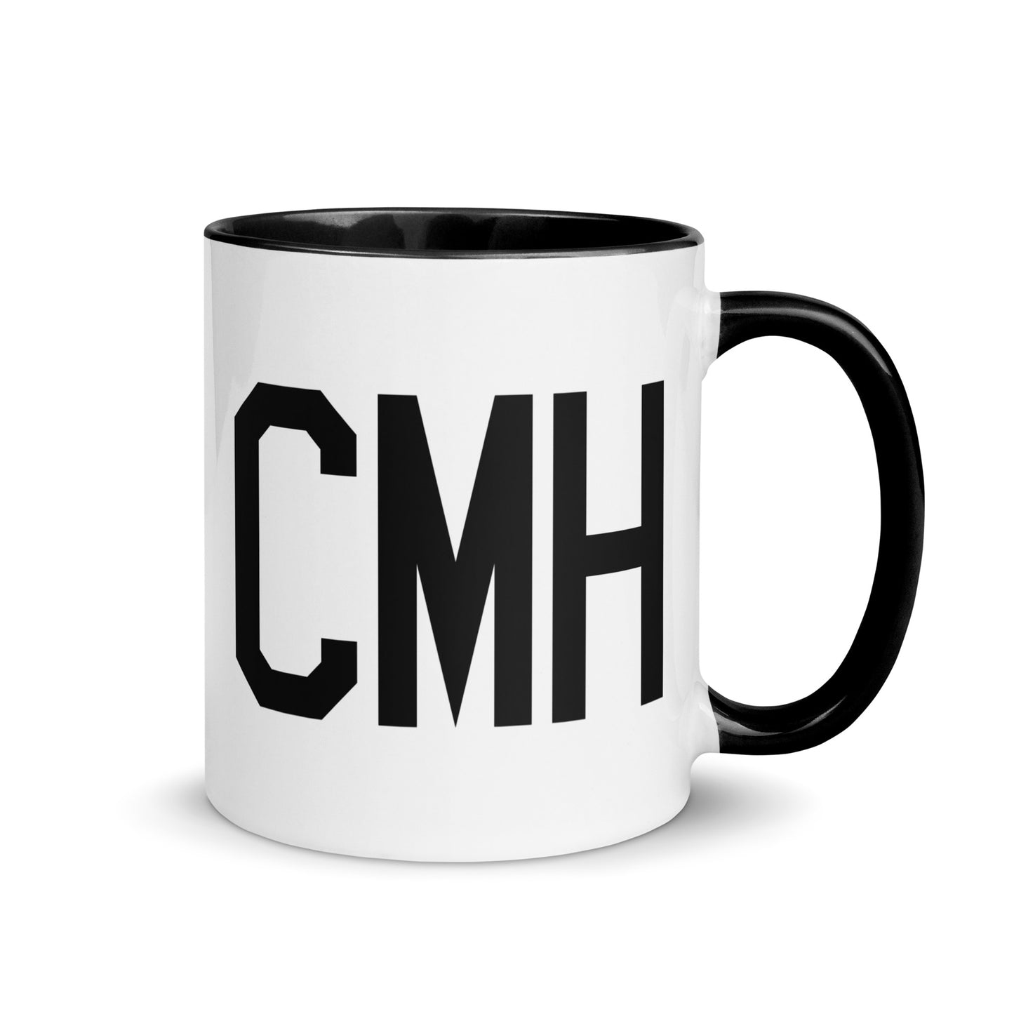 Airport Code Coffee Mug - Black • CMH Columbus • YHM Designs - Image 01