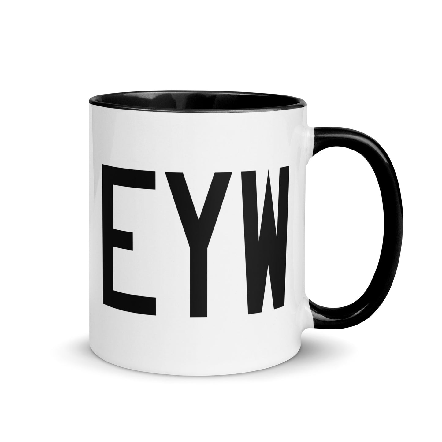 Airport Code Coffee Mug - Black • EYW Key West • YHM Designs - Image 01