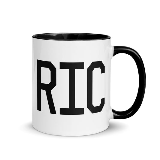 Aviation-Theme Coffee Mug - Black • RIC Richmond • YHM Designs - Image 01