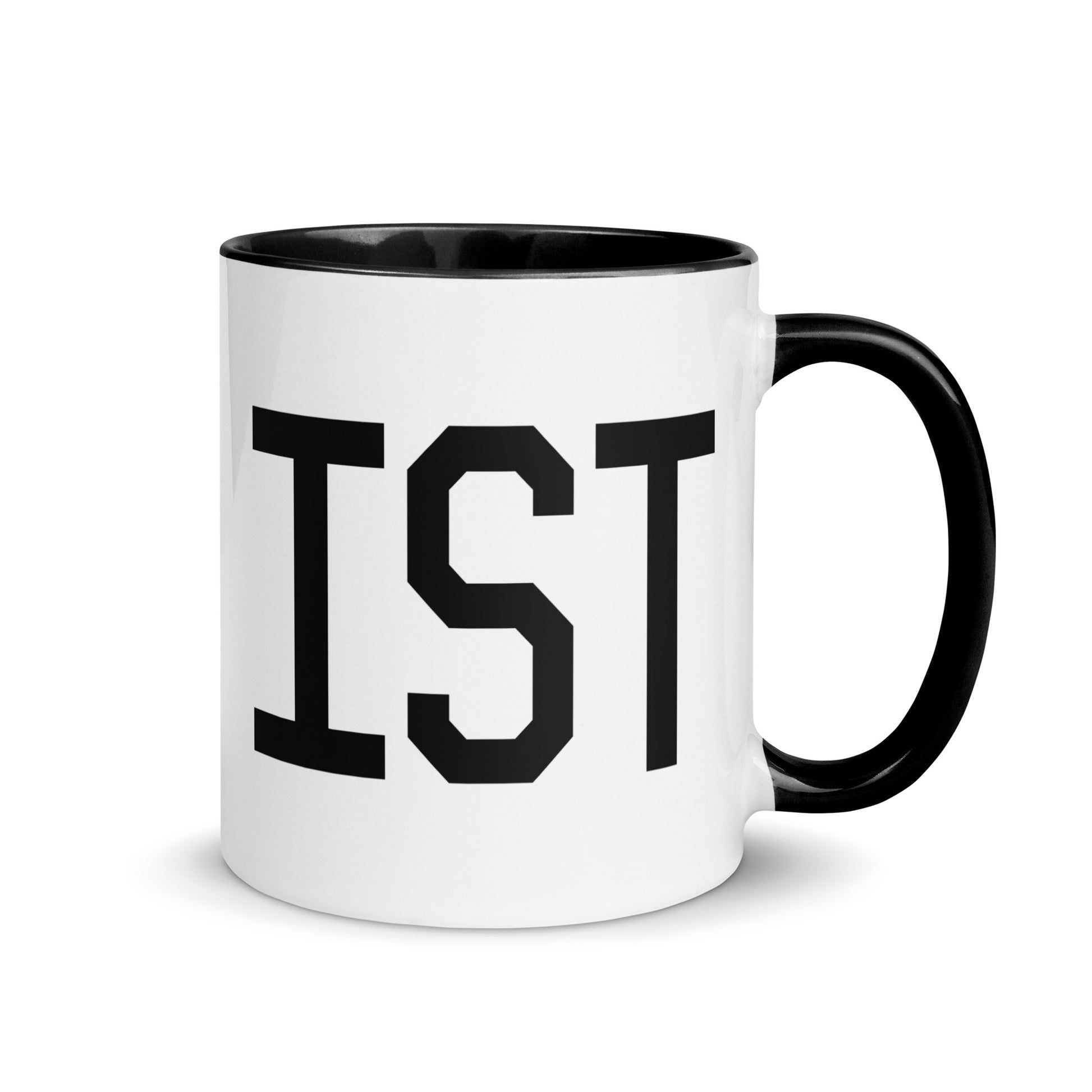 Aviation-Theme Coffee Mug - Black • IST Istanbul • YHM Designs - Image 01