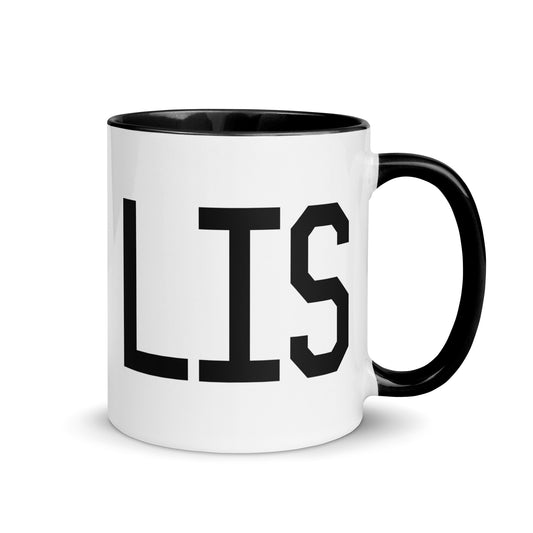 Aviation-Theme Coffee Mug - Black • LIS Lisbon • YHM Designs - Image 01