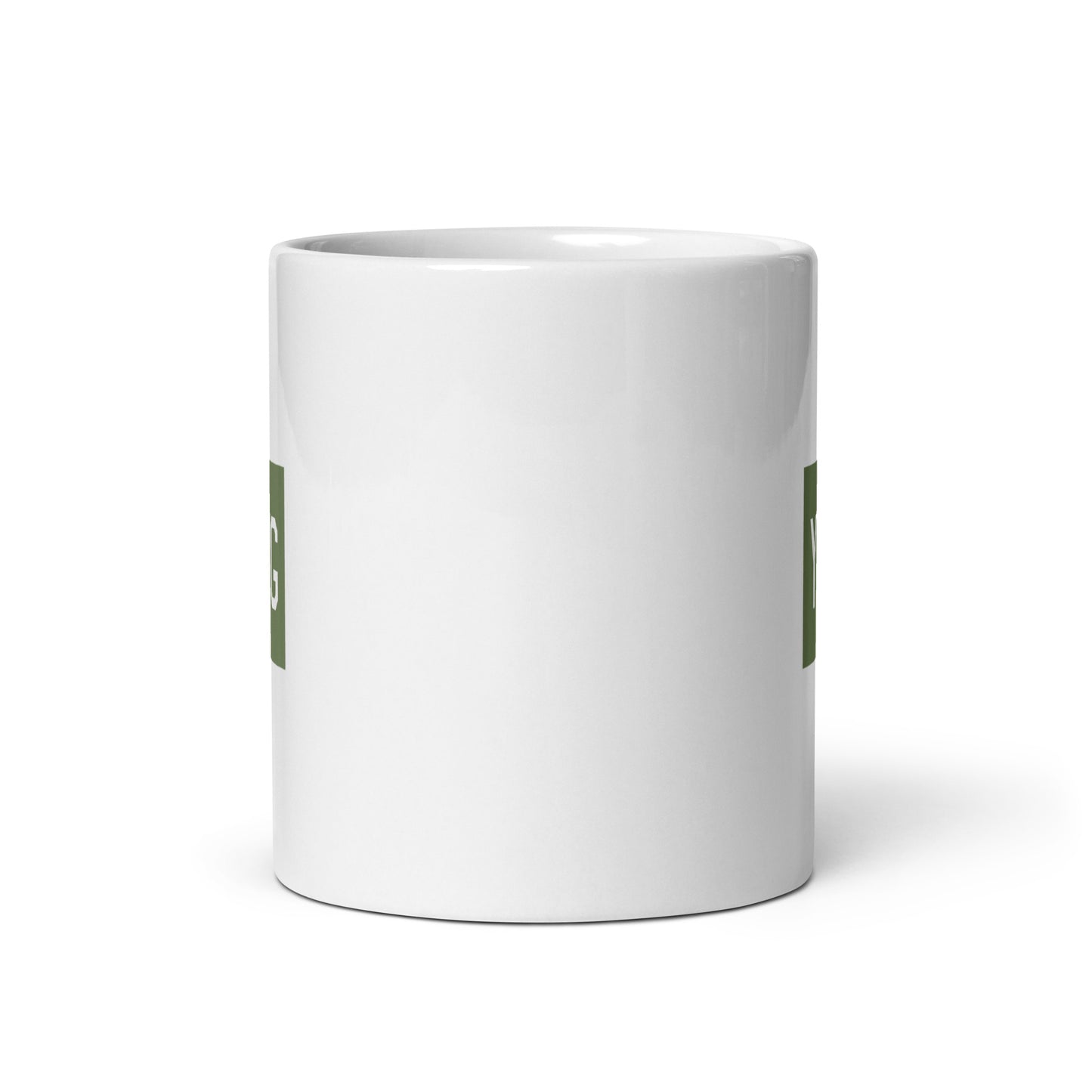 Aviation Gift Coffee Mug - Camouflage Green • YWG Winnipeg • YHM Designs - Image 03