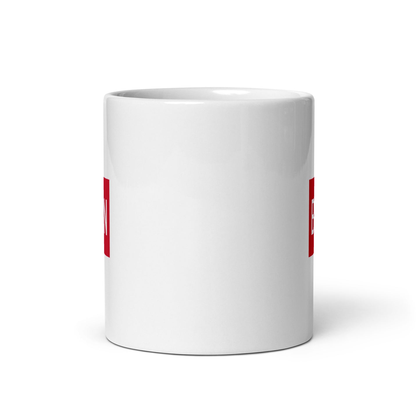 Aviator Gift Coffee Mug - Crimson Red • BCN Barcelona • YHM Designs - Image 03