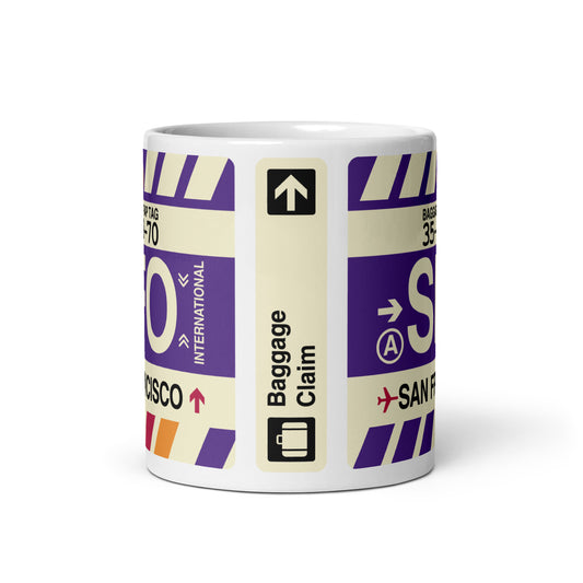 Travel Gift Coffee Mug • SFO San Francisco • YHM Designs - Image 02