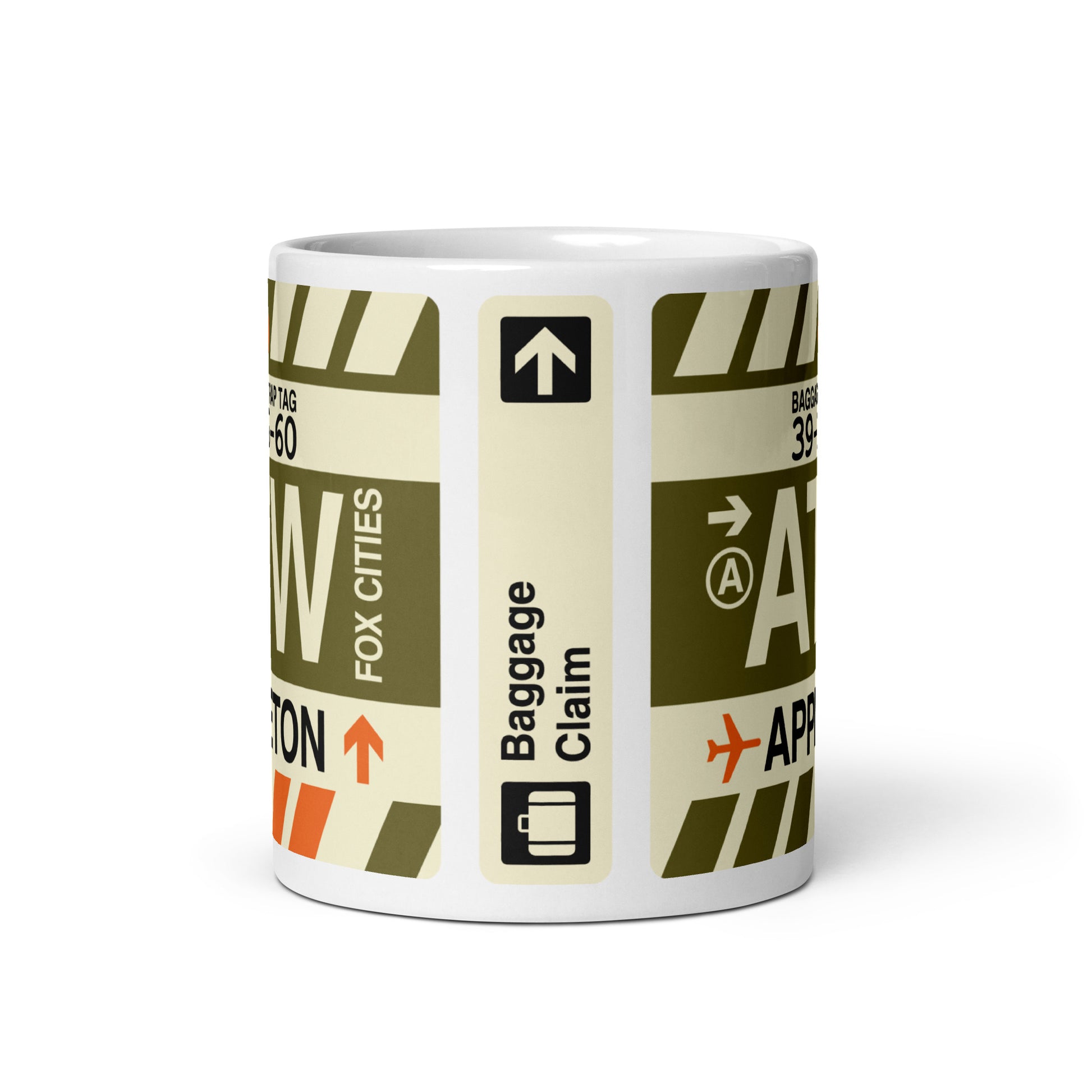 ATW Appleton Coffee Mug • Jet Age Baggage Tag Design • YHM Designs - Image 03