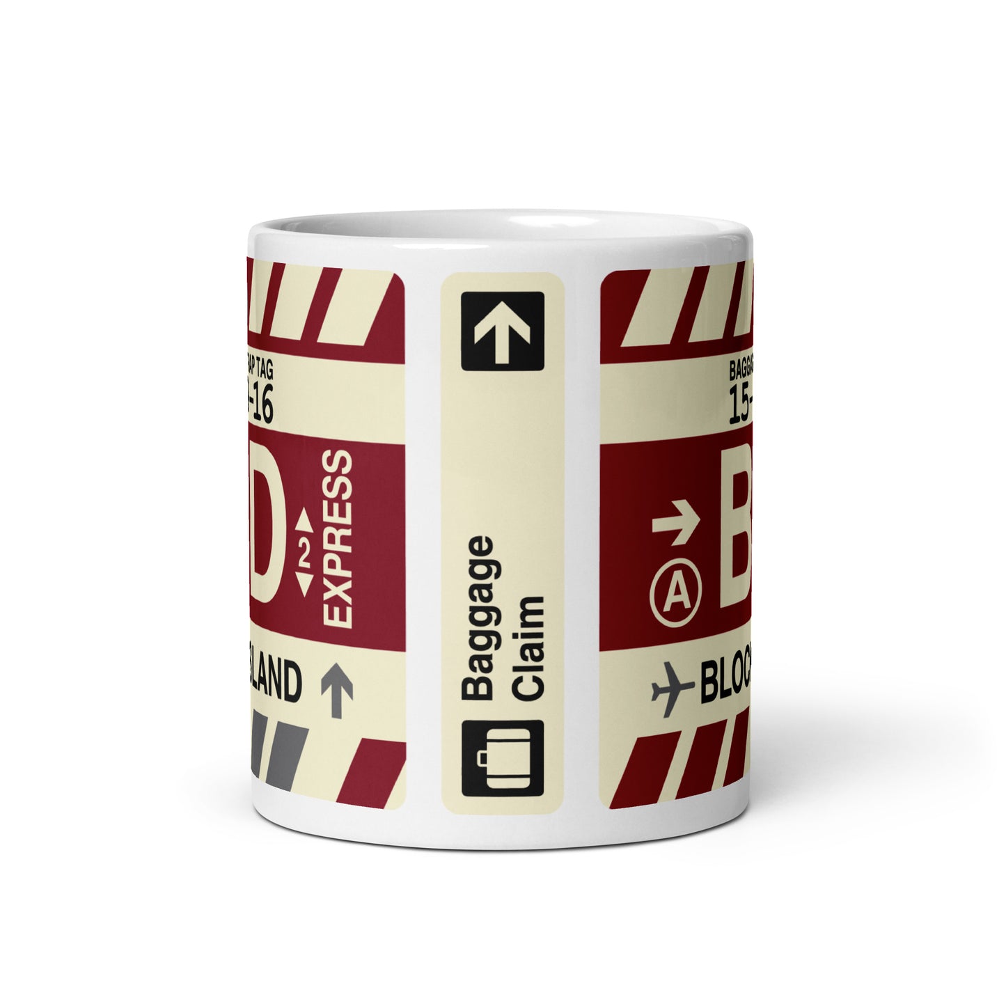BID Block Island Coffee Mug • Jet Age Baggage Tag Design • YHM Designs - Image 03