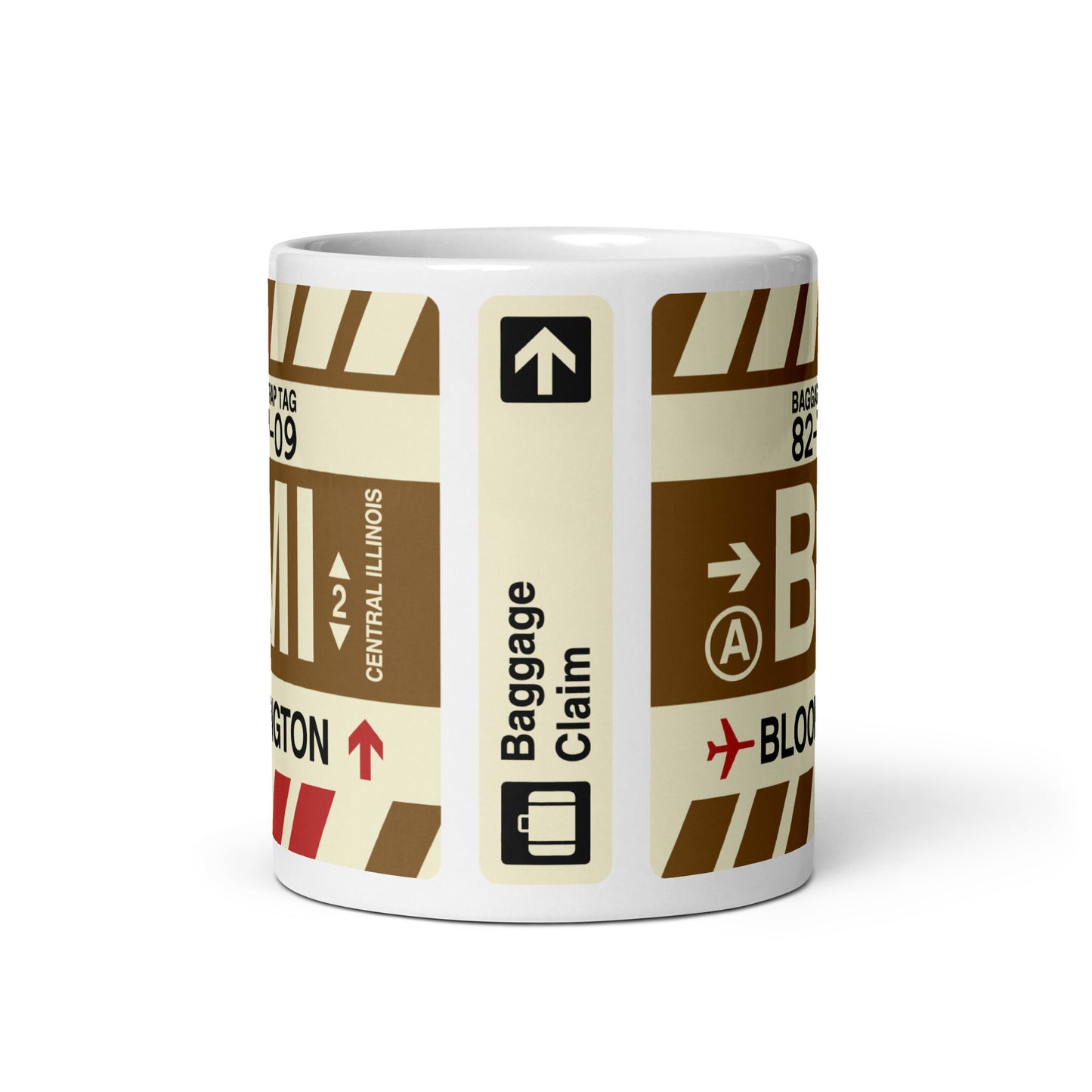 BMI Bloomington Coffee Mug • Jet Age Baggage Tag Design • YHM Designs - Image 03