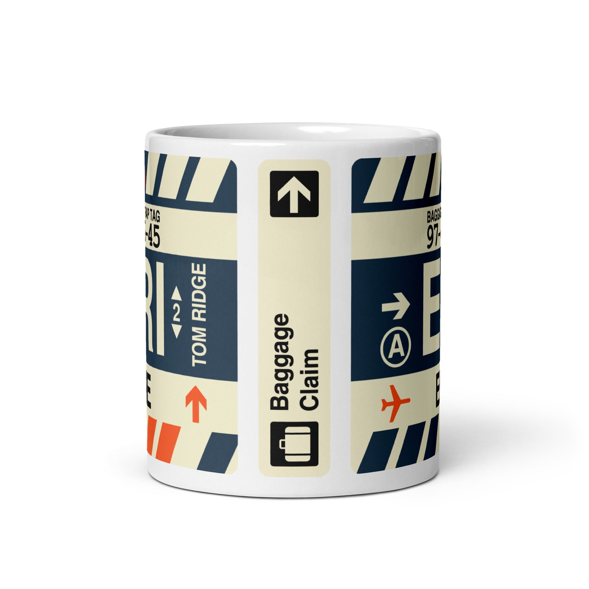 ERI Erie Coffee Mug • Jet Age Baggage Tag Design • YHM Designs - Image 03