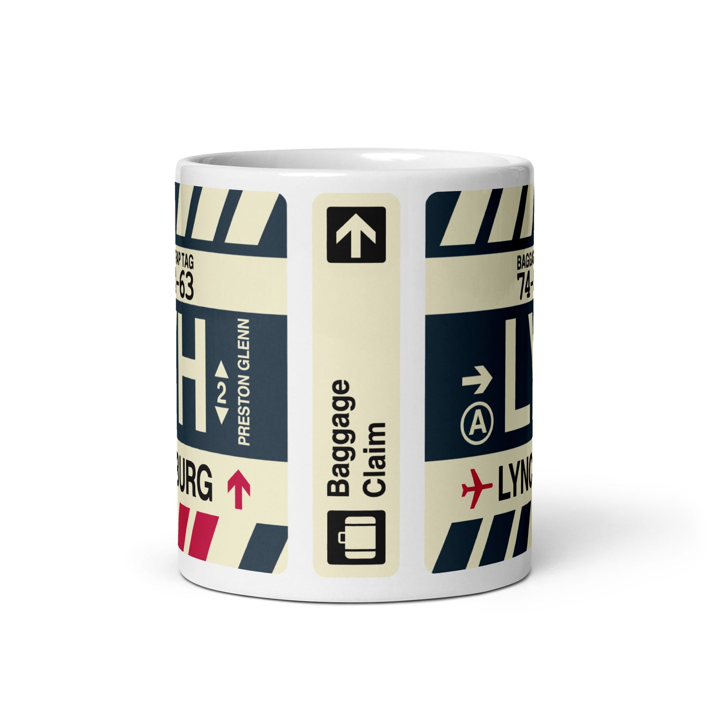 LYH Lynchburg Coffee Mug • Jet Age Baggage Tag Design • YHM Designs - Image 03