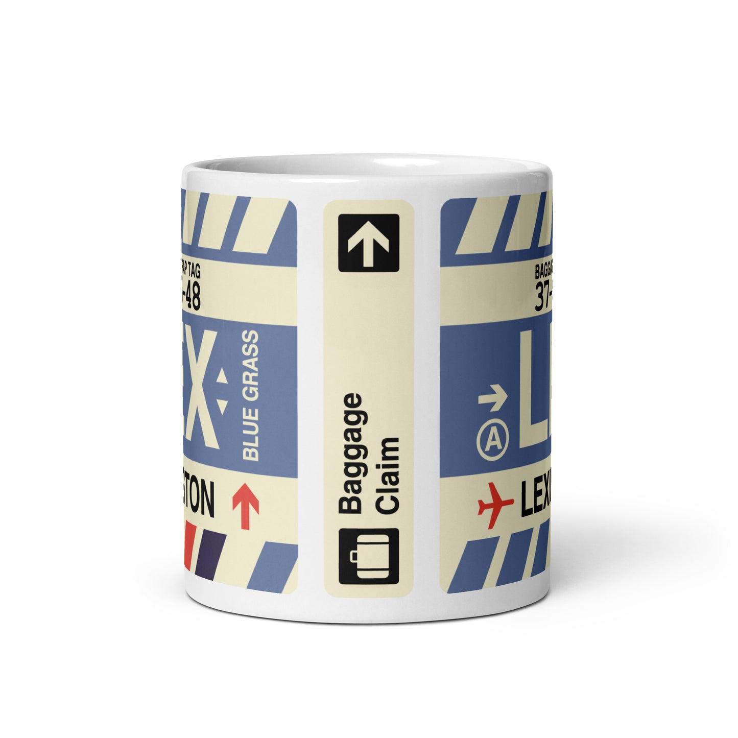 LEX Lexington Coffee Mug • Jet Age Baggage Tag Design • YHM Designs - Image 03