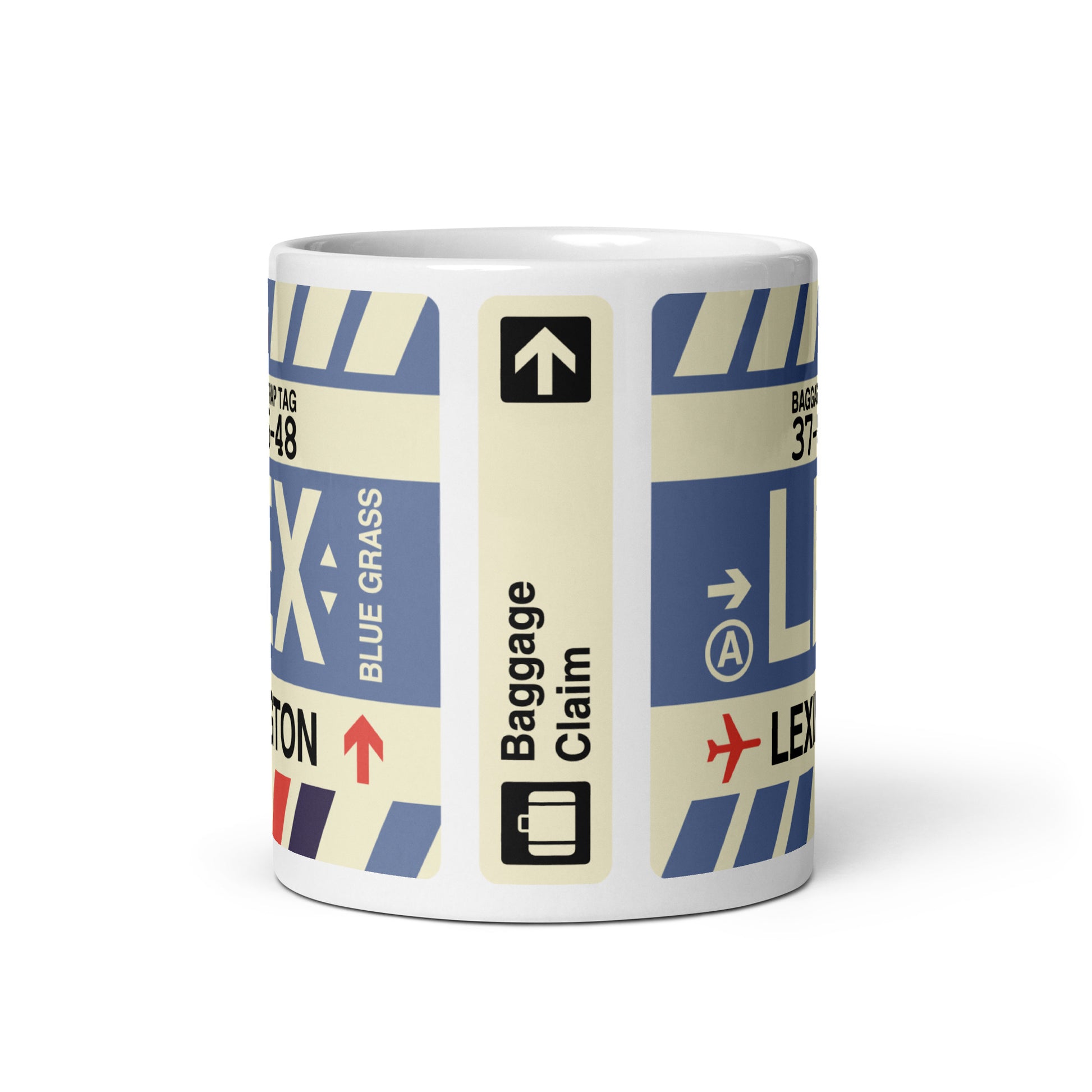 LEX Lexington Coffee Mug • Jet Age Baggage Tag Design • YHM Designs - Image 03