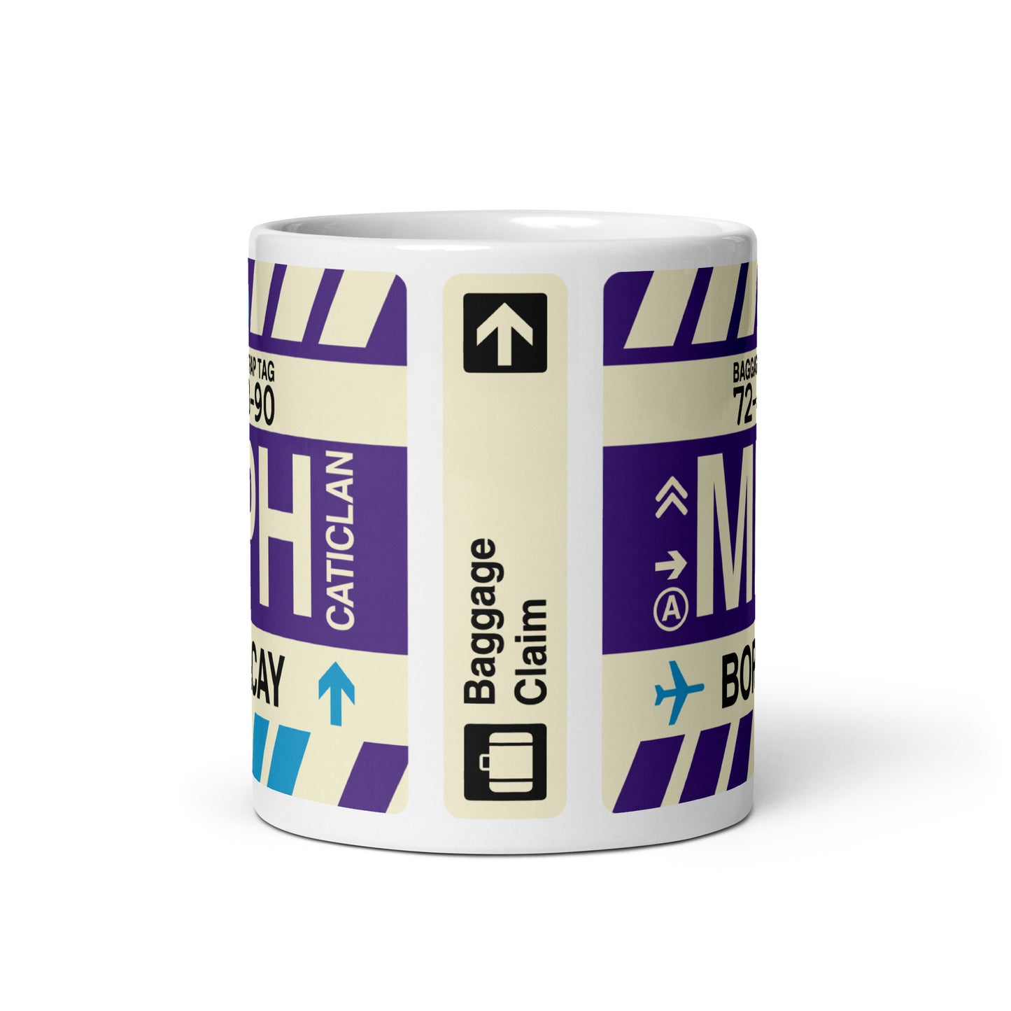 MPH Boracay Coffee Mug • Jet Age Baggage Tag Design • YHM Designs - Image 03