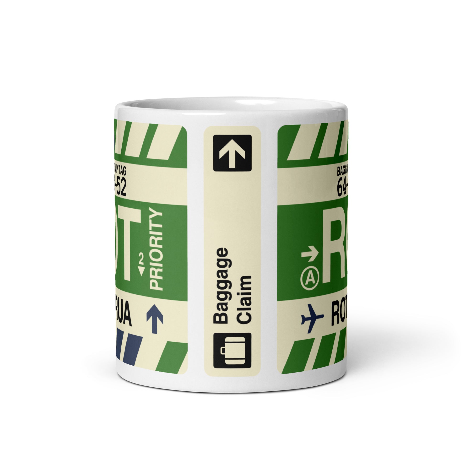 ROT Rotorua Coffee Mug • Jet Age Baggage Tag Design • YHM Designs - Image 03