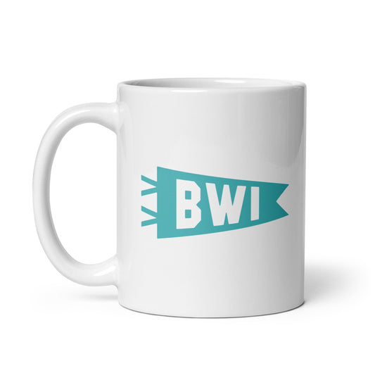 Cool Travel Gift Coffee Mug - Viking Blue • BWI Baltimore • YHM Designs - Image 02