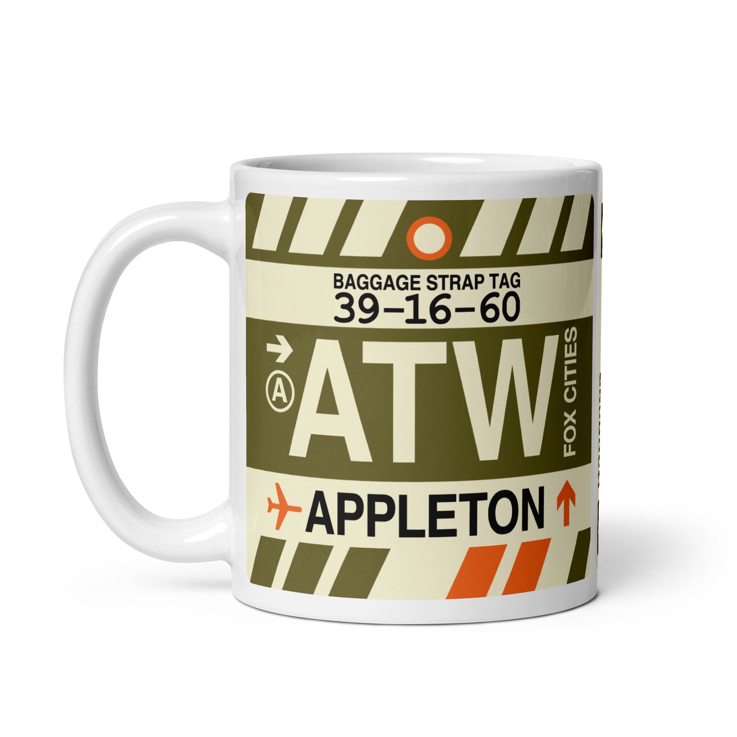 ATW Appleton Coffee Mug • Jet Age Baggage Tag Design • YHM Designs - Image 02