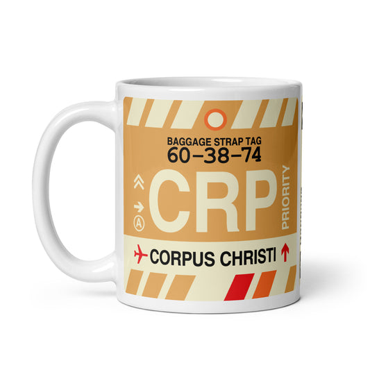 CRP Corpus Christi Coffee Mug • Jet Age Baggage Tag Design • YHM Designs - Image 02