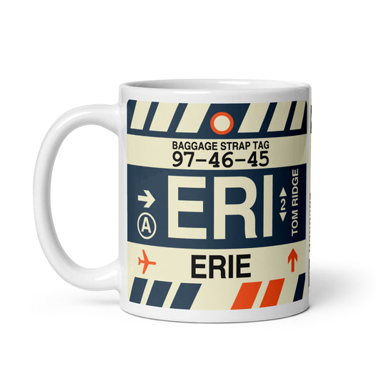 ERI Erie Coffee Mug • Jet Age Baggage Tag Design • YHM Designs - Image 02