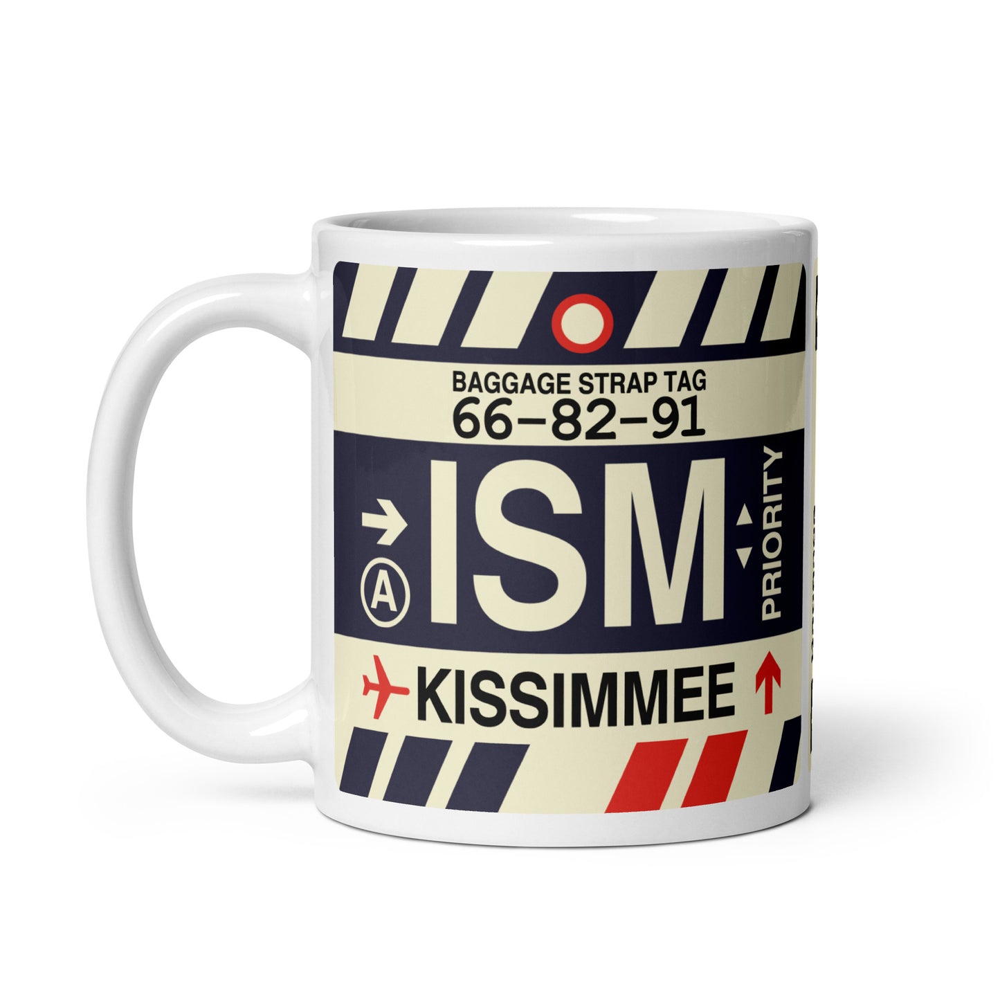 ISM Kissimmee Coffee Mug • Jet Age Baggage Tag Design • YHM Designs - Image 02