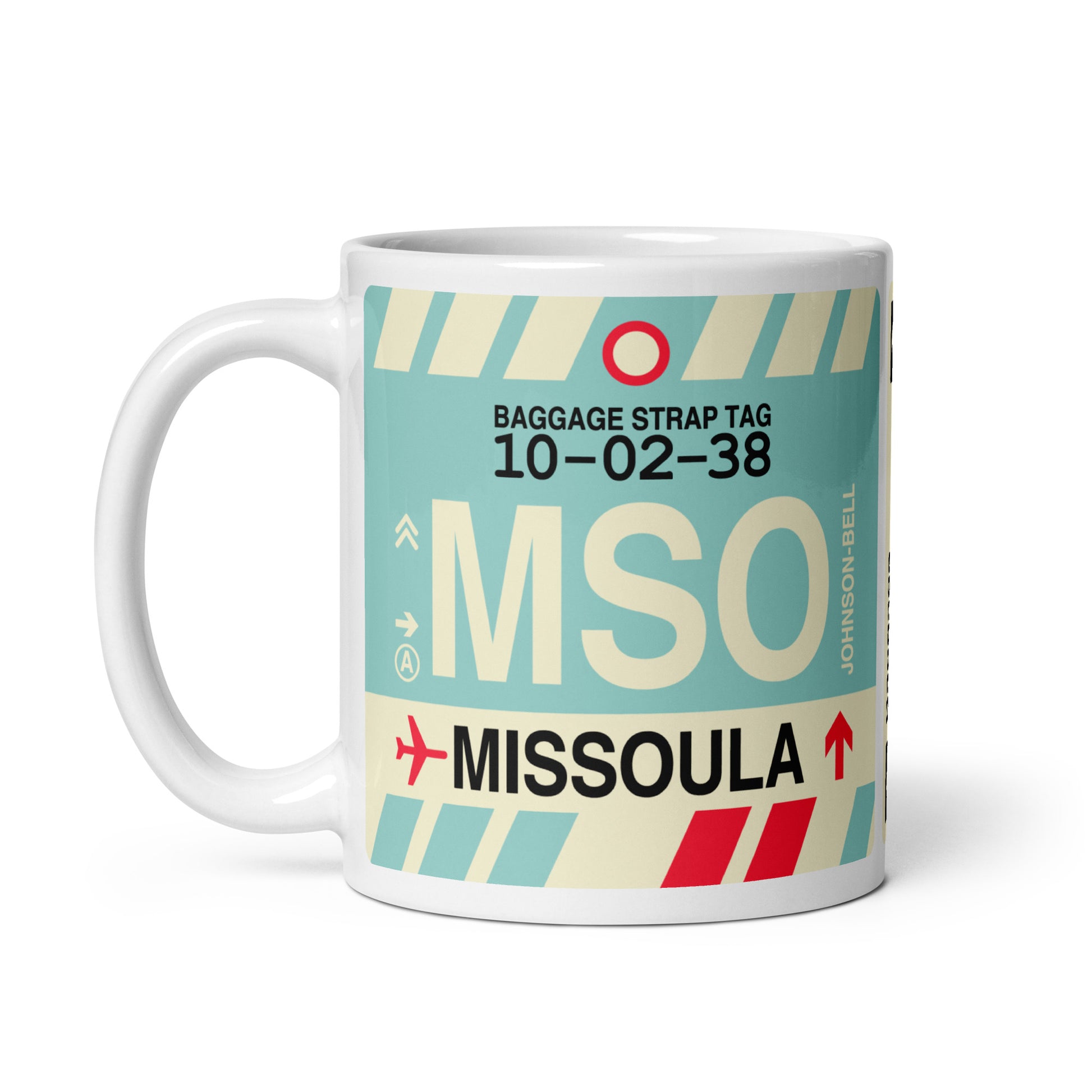 MSO Missoula Coffee Mug • Jet Age Baggage Tag Design • YHM Designs - Image 02