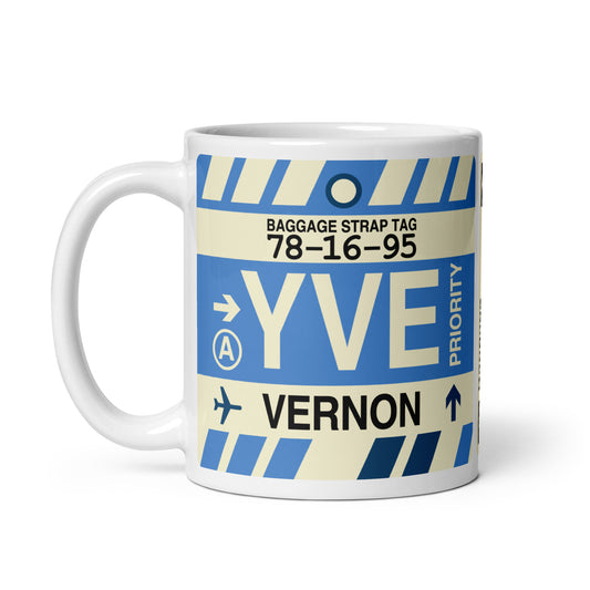 YVE Vernon Coffee Mug • Jet Age Baggage Tag Design • YHM Designs - Image 02