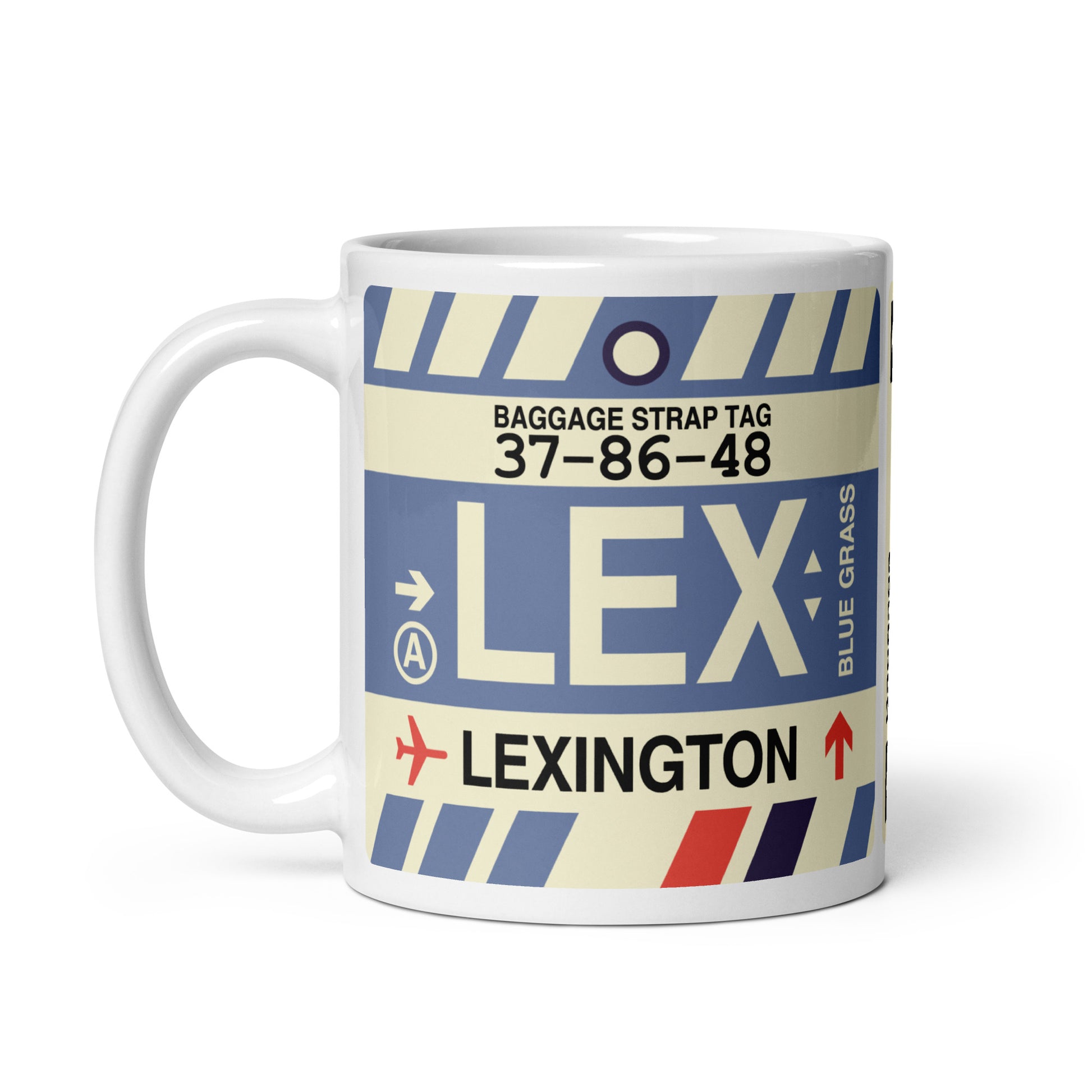 LEX Lexington Coffee Mug • Jet Age Baggage Tag Design • YHM Designs - Image 02