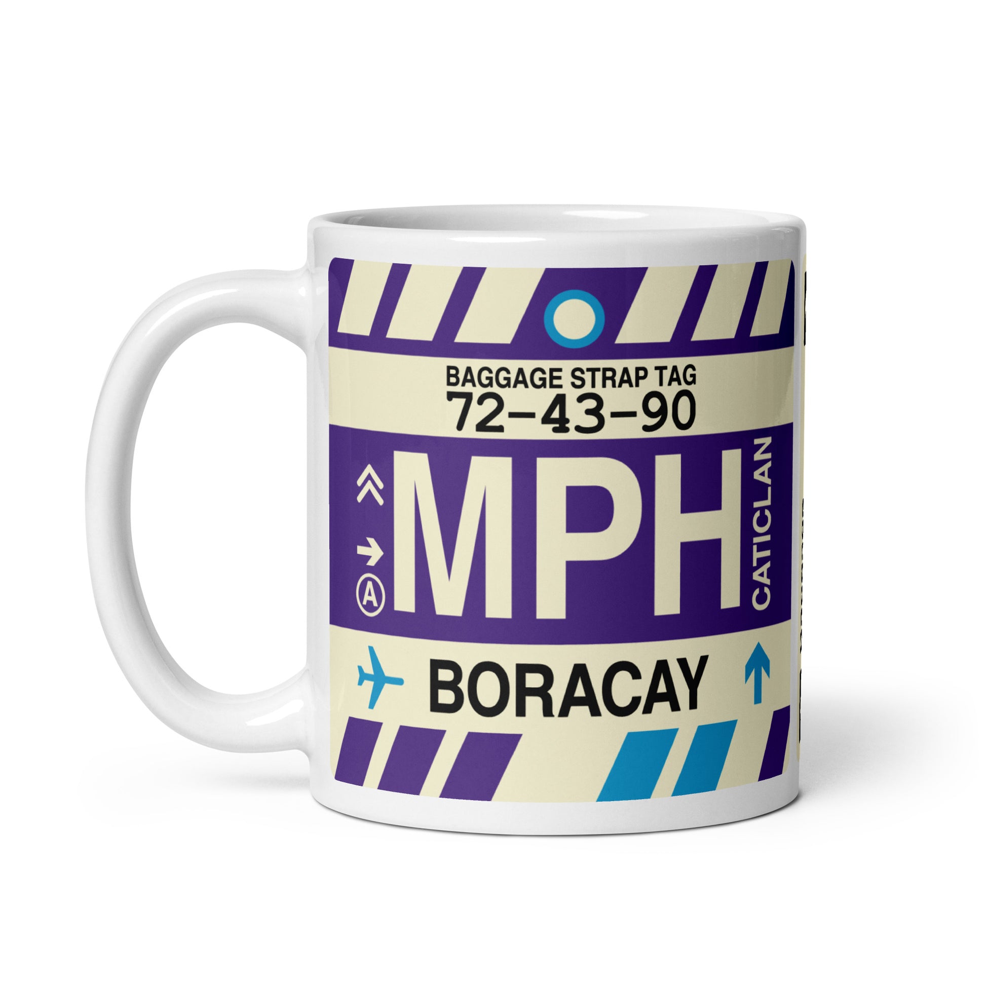 MPH Boracay Coffee Mug • Jet Age Baggage Tag Design • YHM Designs - Image 02