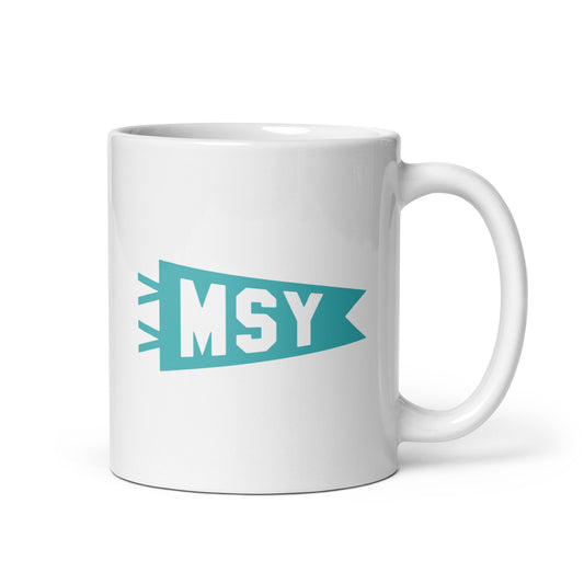Cool Travel Gift Coffee Mug - Viking Blue • MSY New Orleans • YHM Designs - Image 01