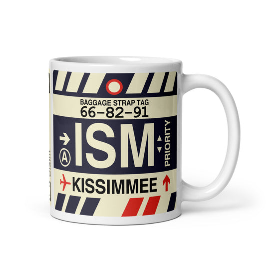 ISM Kissimmee Coffee Mug • Jet Age Baggage Tag Design • YHM Designs - Image 01