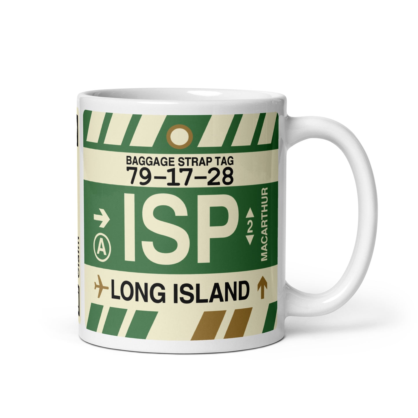 ISP Long Island Coffee Mug • Jet Age Baggage Tag Design • YHM Designs - Image 01