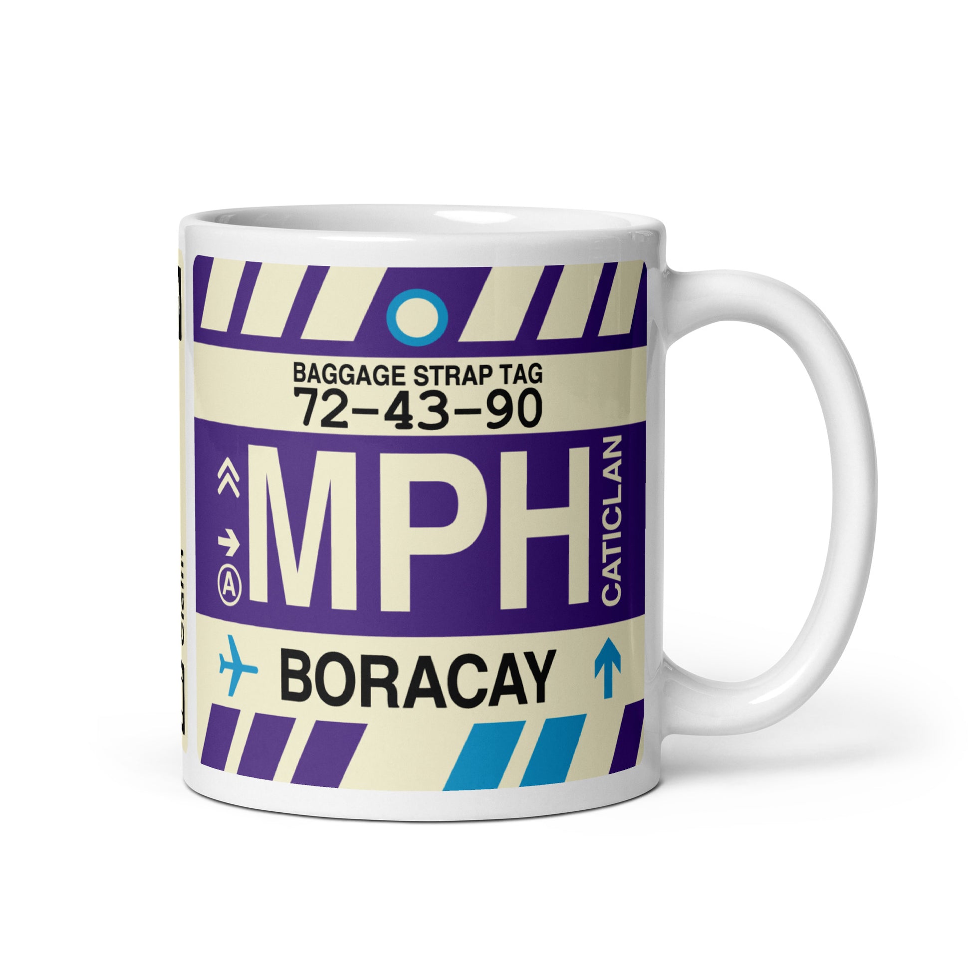 MPH Boracay Coffee Mug • Jet Age Baggage Tag Design • YHM Designs - Image 01
