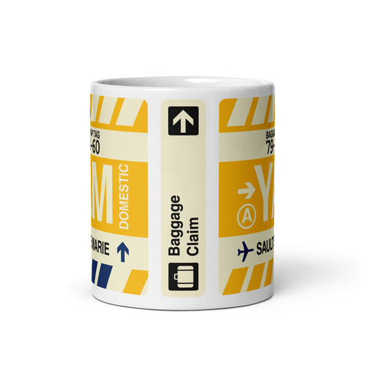 Travel-Themed Coffee Mug • YAM Sault-Ste-Marie • YHM Designs - Image 02