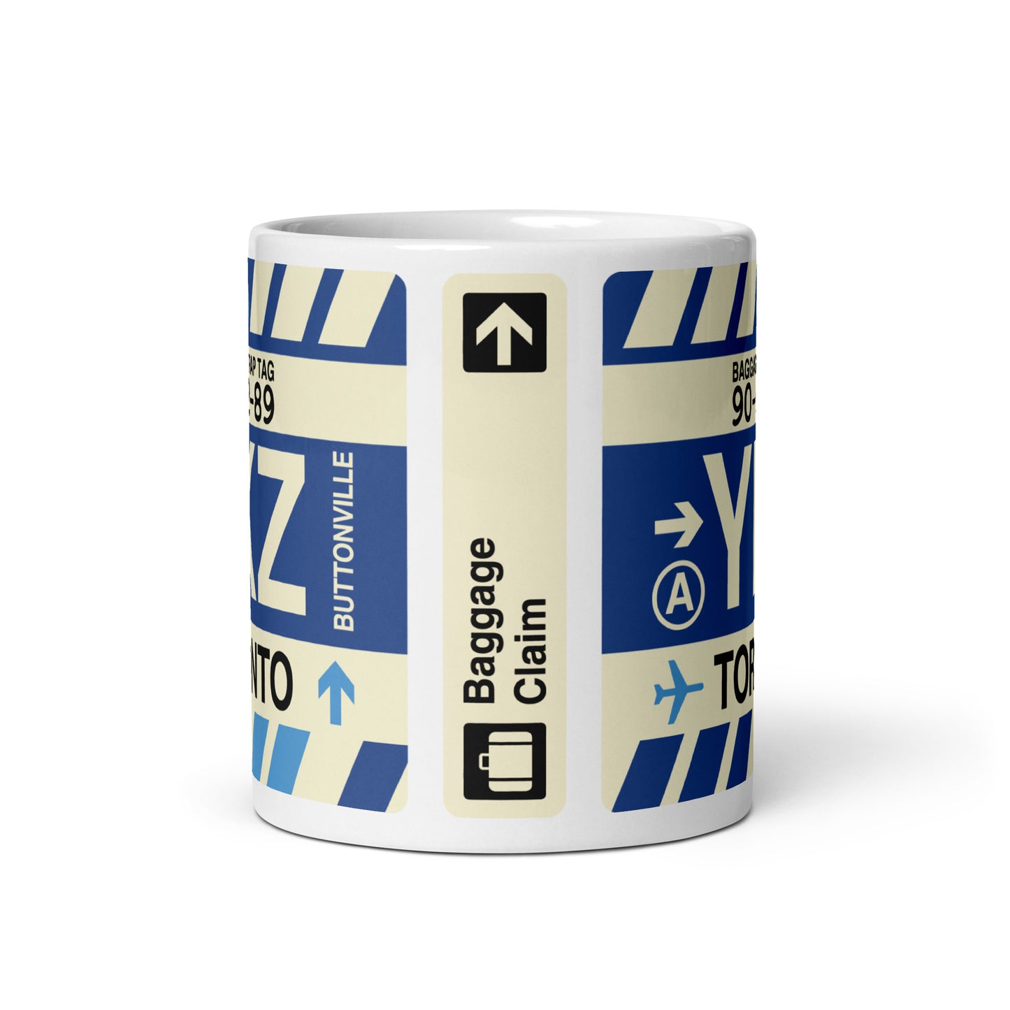 Travel-Themed Coffee Mug • YKZ Toronto • YHM Designs - Image 02