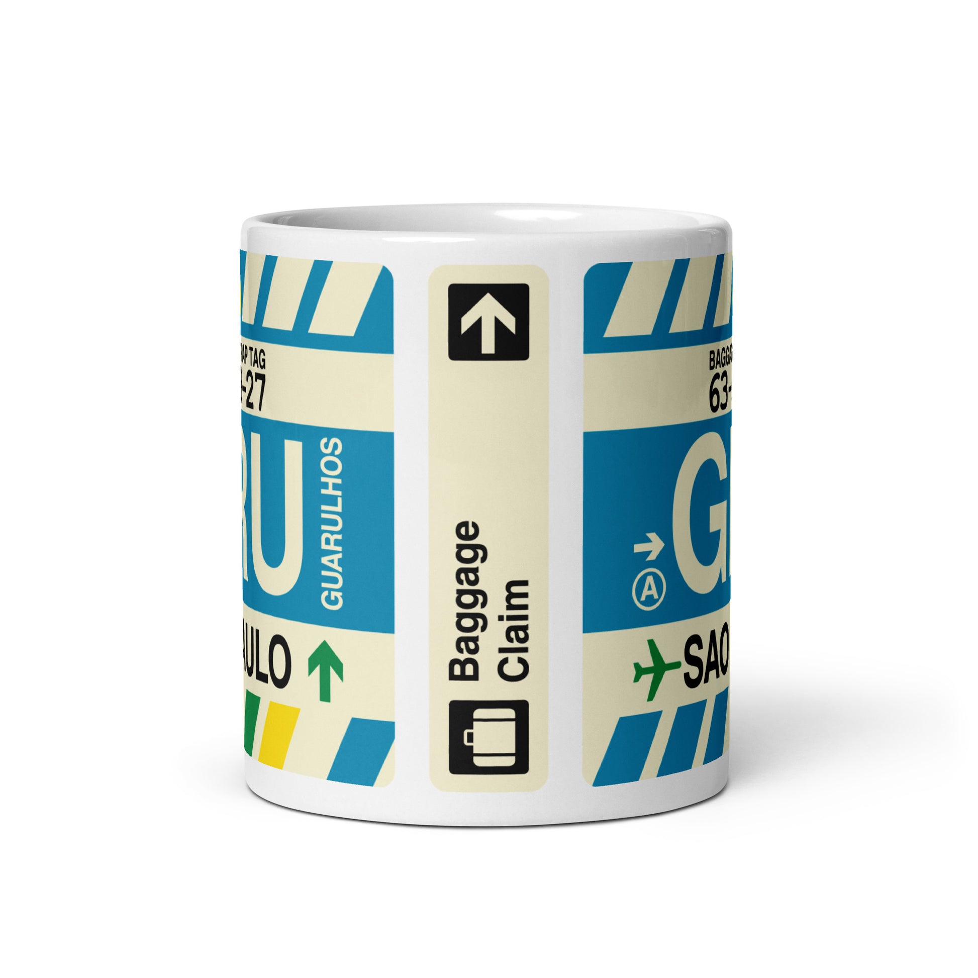 Travel Gift Coffee Mug • GRU Sao Paulo • YHM Designs - Image 02