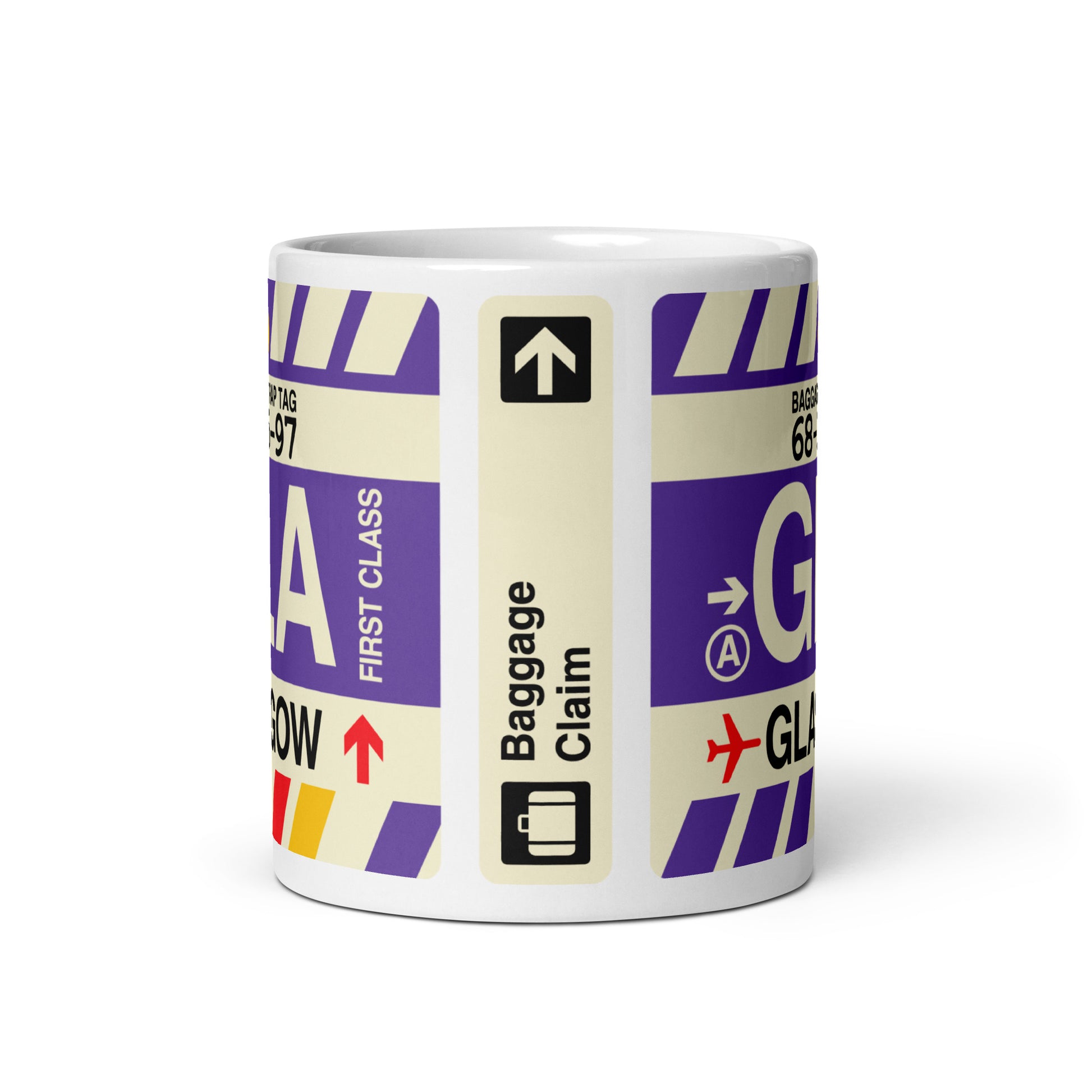 Travel-Themed Coffee Mug • GLA Glasgow • YHM Designs - Image 02