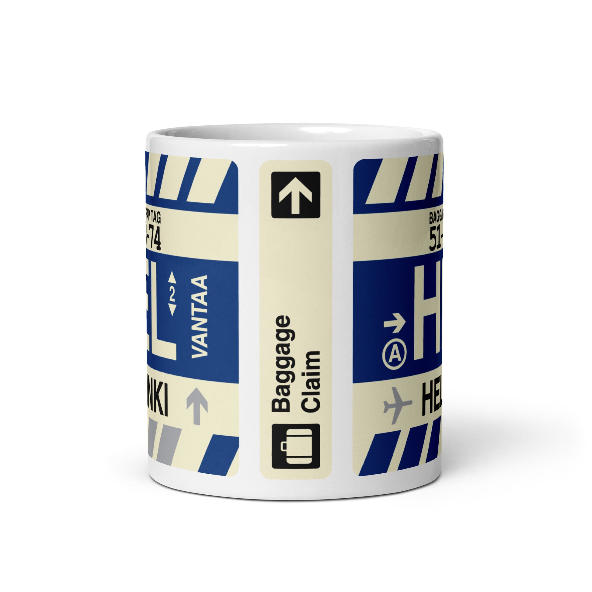 Travel-Themed Coffee Mug • HEL Helsinki • YHM Designs - Image 02