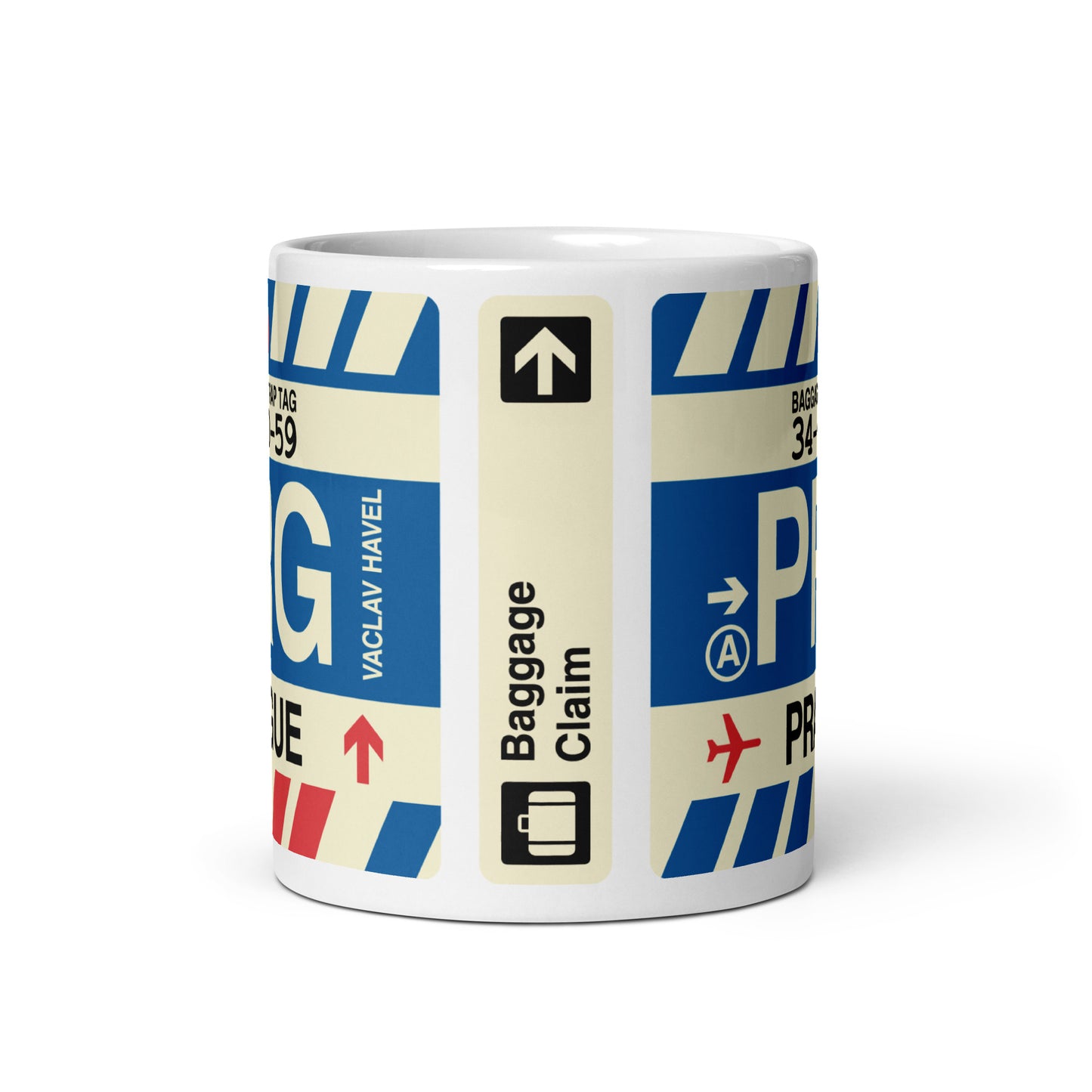 Travel-Themed Coffee Mug • PRG Prague • YHM Designs - Image 02