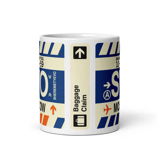 Travel Gift Coffee Mug • SVO Moscow • YHM Designs - Image 02