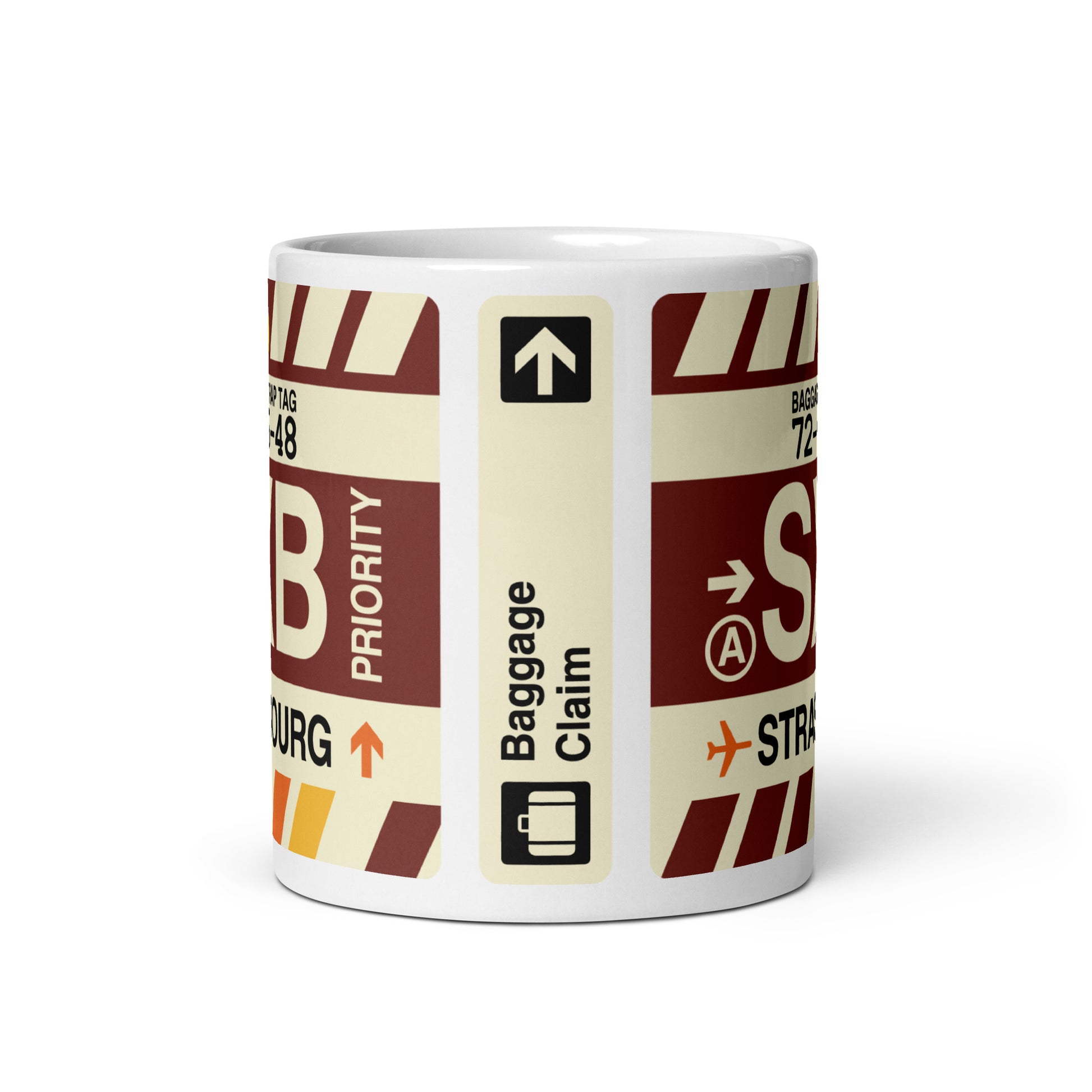 Travel-Themed Coffee Mug • SXB Strasbourg • YHM Designs - Image 02