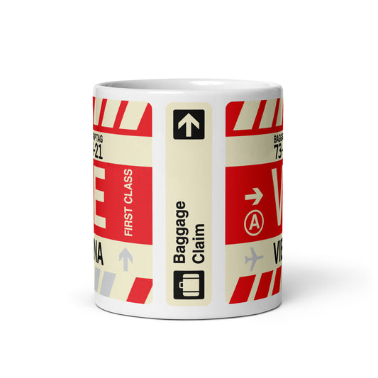 Travel-Themed Coffee Mug • VIE Vienna • YHM Designs - Image 02