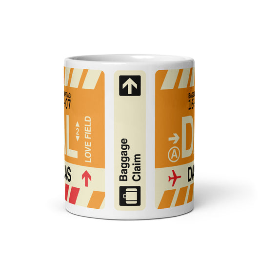 Travel-Themed Coffee Mug • DAL Dallas • YHM Designs - Image 02