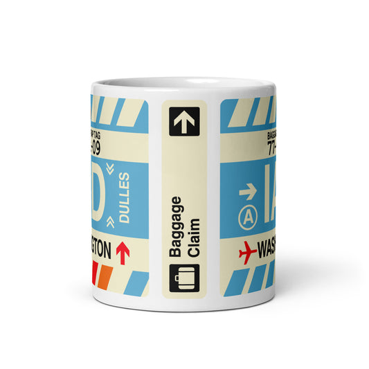 Travel Gift Coffee Mug • IAD Washington • YHM Designs - Image 02