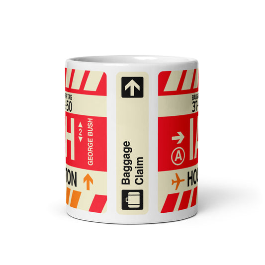 Travel-Themed Coffee Mug • IAH Houston • YHM Designs - Image 02