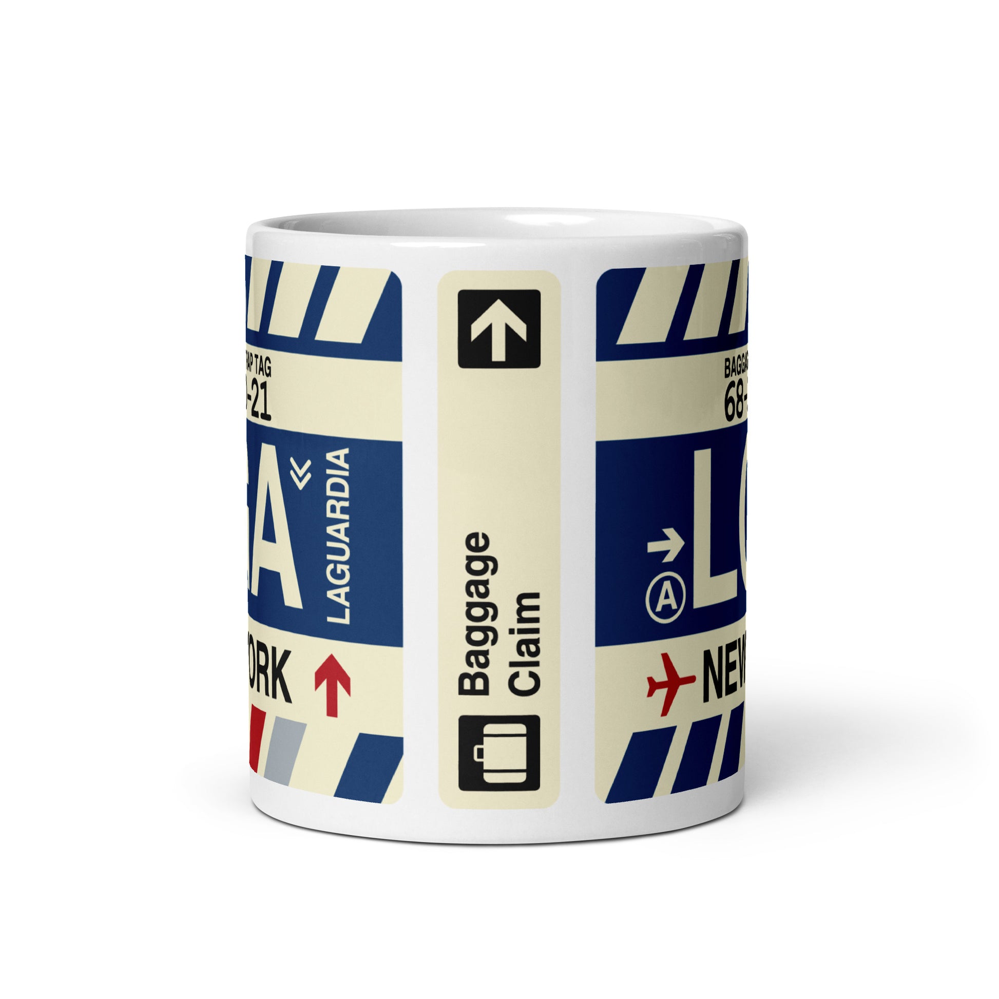 Travel-Themed Coffee Mug • LGA New York City • YHM Designs - Image 02