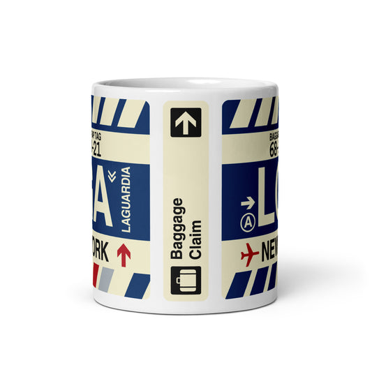 Travel Gift Coffee Mug • LGA New York City • YHM Designs - Image 02