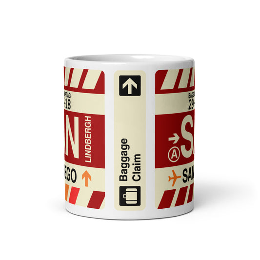 Travel-Themed Coffee Mug • SAN San Diego • YHM Designs - Image 02
