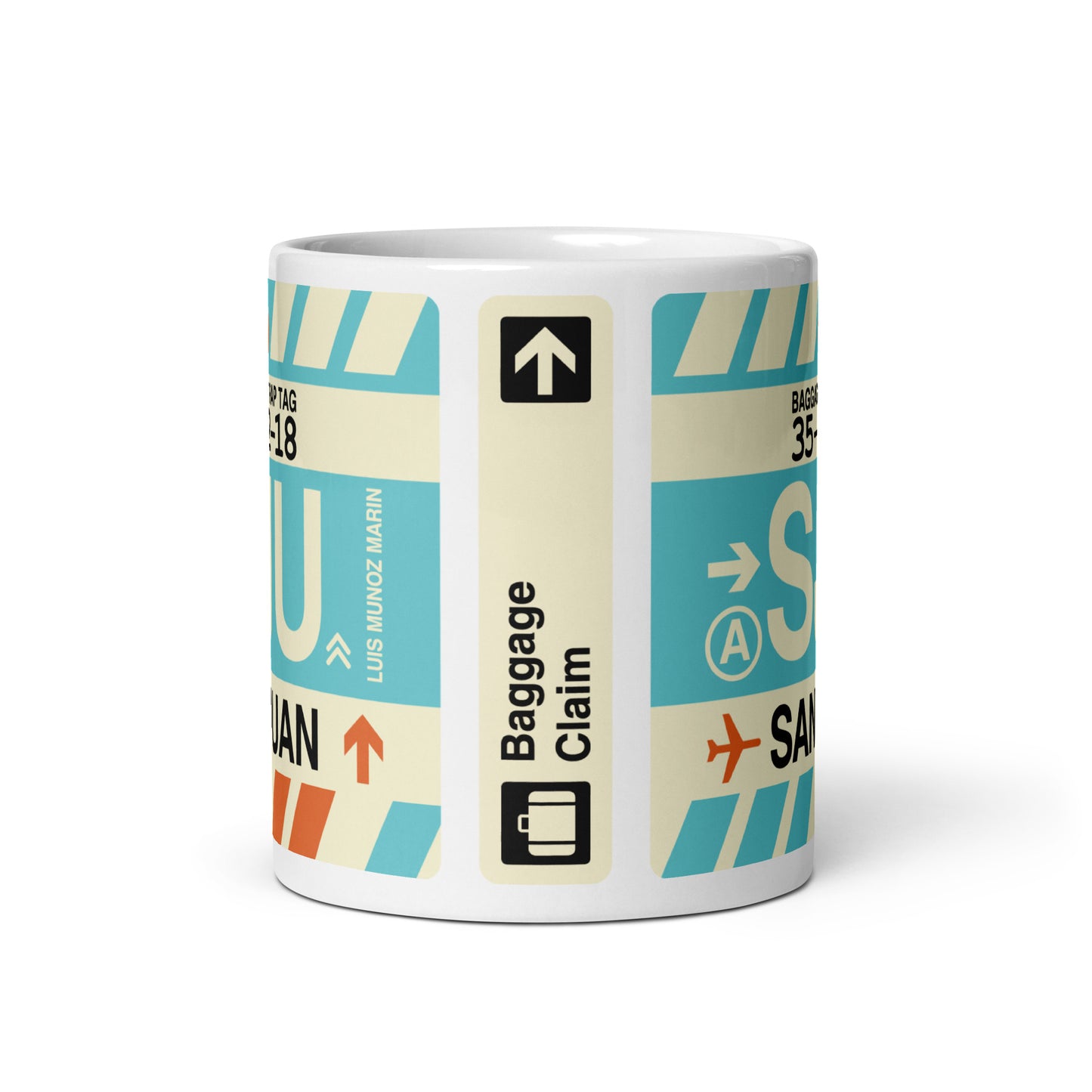 Travel-Themed Coffee Mug • SJU San Juan • YHM Designs - Image 02