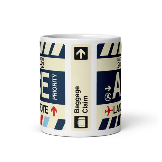 Travel-Themed Coffee Mug • ACE Lanzarote • YHM Designs - Image 02